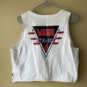 Vans White Summa Time Crop Size Large